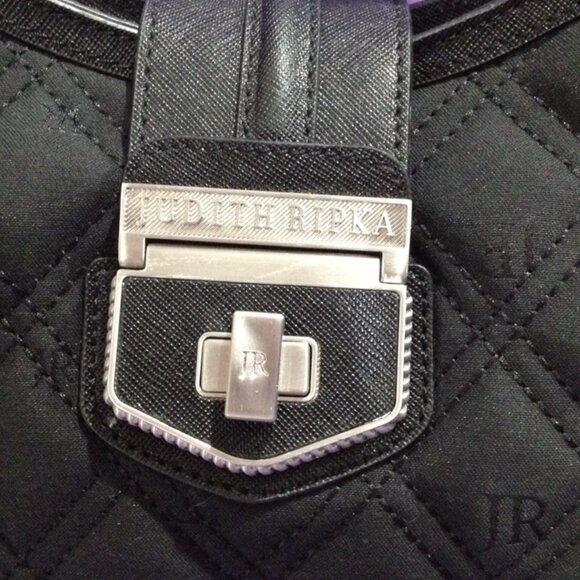 Judith Ripka "Stanton" Quilted Jacquard Bag with Fold Over Lock 0257 - Picture 2 of 4